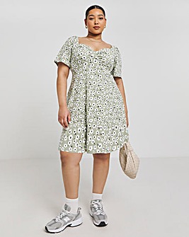 Supersoft Jersey Knot Front Skater Dress