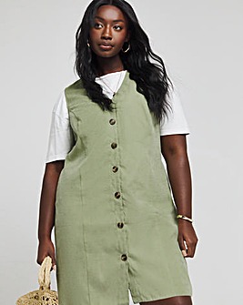 Sage Button Up Dress