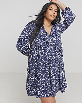 Ditsy Print Supersoft Smock Dress