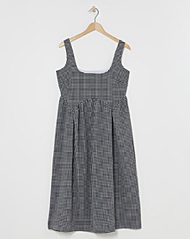 Simply Be Black and White Gingham Textured Sundress