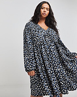 Animal Print Supersoft Smock Dress