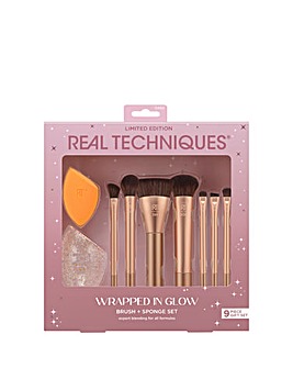 Real Techniques Wrapped In Glow Brush + Sponge Set (Worth 50 GBP)