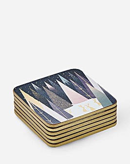 Sara Miller Frosted Pines Coasters Set of 6