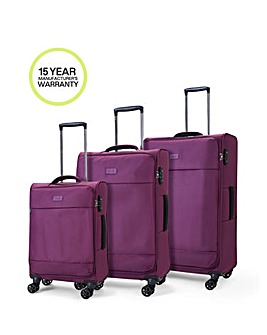 Rock Paris 3pc Suitcase Set