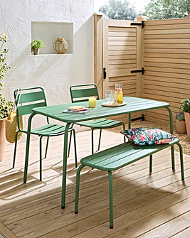 Rio Metal Dining Set - Bench