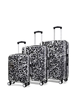 Rock Savannah Leopard 3pc Suitcase Set