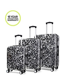Rock Savannah Leopard 3pc Suitcase Set