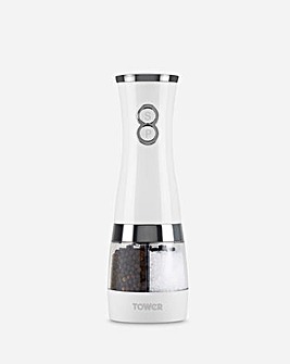 Tower Electric Salt & Pepper Mill White
