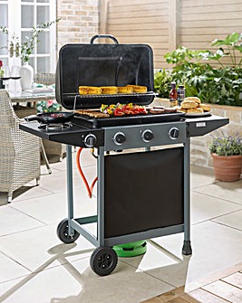 3 Burner Gas BBQ with Side Burner