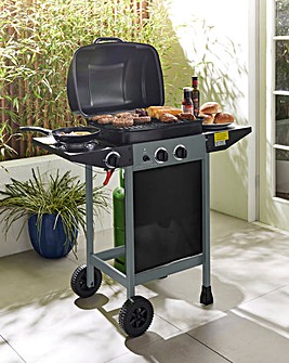 2 Burner Gas BBQ with Side Burner