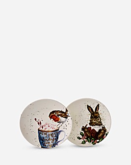 Wrendale Robin & Bunny Set of 2 Plates