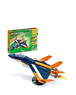 LEGO Creator 3in1 Supersonic Jet, Helicopter & Boat Toy 31126