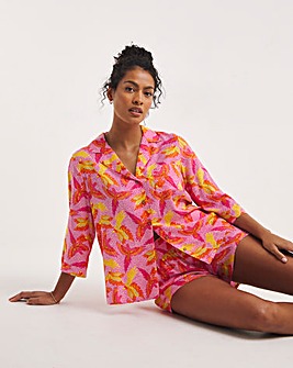 Hot Tropics Button Through Pyjama Shortie Set