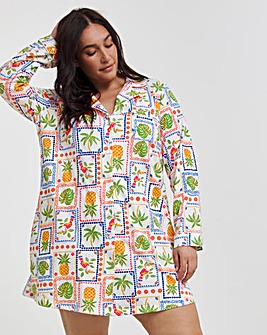 Cotton Button Through Nightshirt