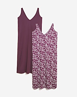 Pretty Secrets Value 2 Pack Maxi Nighties Length 48 Inches