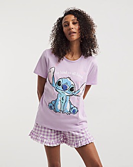 Lilo And Stitch Cotton Pyjama Shortie Set
