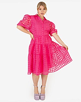 Lovedrobe Luxe Pink Midi Shirt Dress