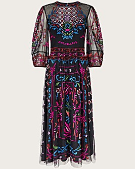 Monsoon Maddie Embroidered Tea Dress