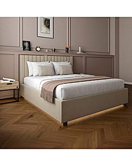 XR Living Maisie Fabric LED Ottoman Bed