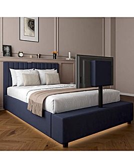XR Living Maisie Fabric LED TV Ottoman Bed