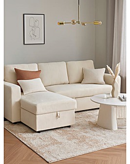 Aspire Nexis Left Corner Chaise Storage Sofa Bed