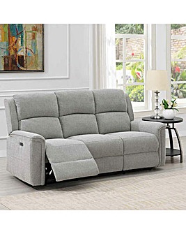 Croston Chenille Power Recliner Three Seater Sofa