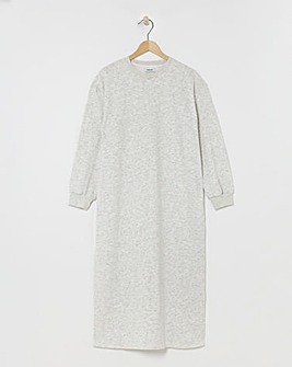 Grey Diamante Sweat Dress