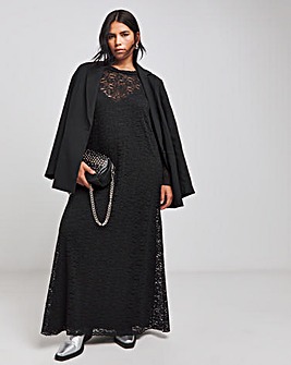 Black Lace Maxi Dress