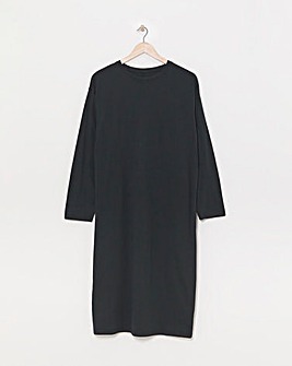 Black Zip Front Sheer Maxi Dress