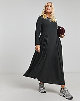 Charcoal Luxe Soft Jersey Ballet Dress