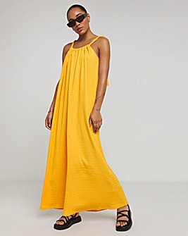 Textured Jersey Maxi Dress