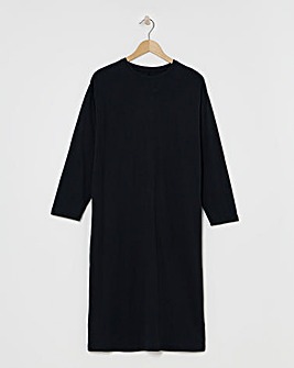 Black Midi T-Shirt Dress