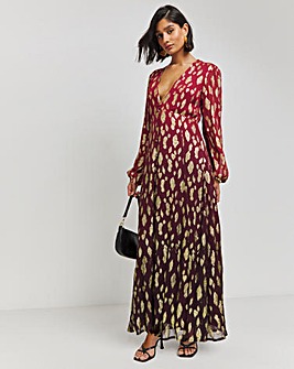 Ombre Jacquard Maxi Dress