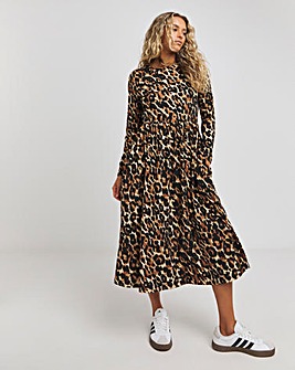 Leopard Supersoft Pocket Midi Dress