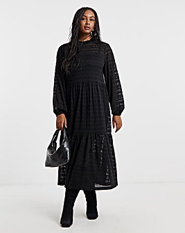 Black Lace Midi Dress
