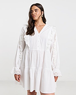 Cotton Broderie Shirt Dress