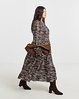 Zebra Pocket Midi Dress