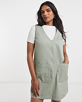 Simply Be Cotton Shift Dress With Patch Pockets
