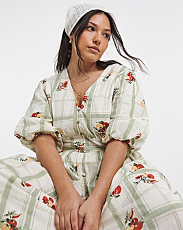 Waist Detail Midi Dress