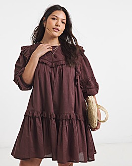 Yoke Detail Smock Dress
