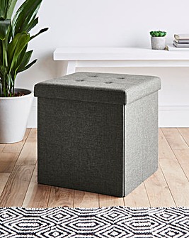Charcoal Fabric Storage Cube