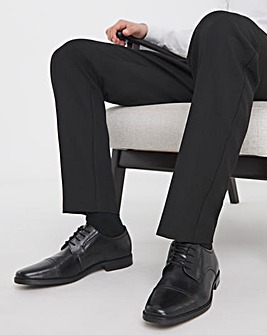 Clarks Howard Cap Shoes Wide Fit - Black