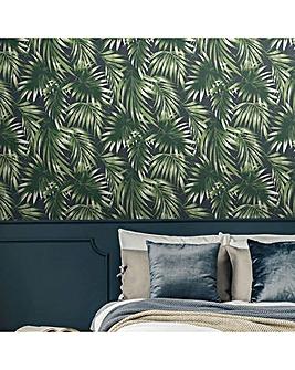 Superfresco Easy Green Elegant Leaves Tropical Trail Wallpaper