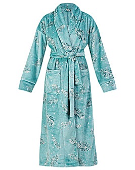 Monsoon Feather Print Foil Dressing Gown