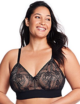 Glamorise Plus Size Bramour Gramercy Luxe Lace Bralette 7012