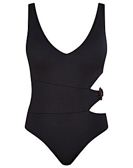 Monsoon Plain Cut-Out O-Ring Swimsuit