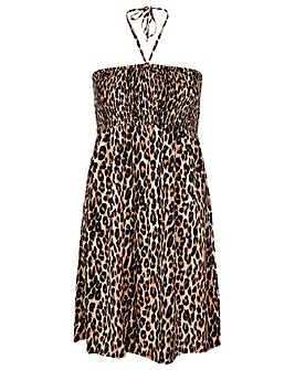 Accessorize Leopard Print Bandeau Dress