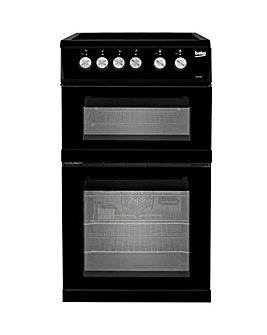 Beko KDVC563AK 50cm Electric Cooker with Ceramic Hob - Black - A/A Rated