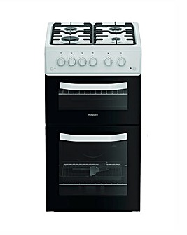 Hotpoint HTG5GCW 50cm Gas Twin Cooker - White