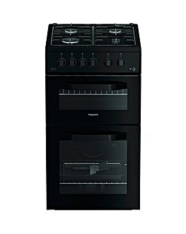 Hotpoint HTG5GCB 50cm Gas Twin Cooker - Black